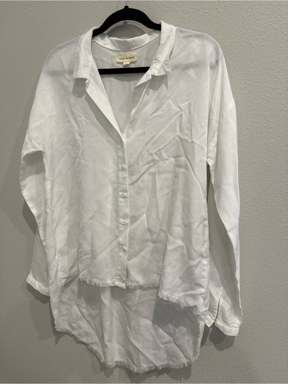 cloth & stone White Shirt with Black Trim